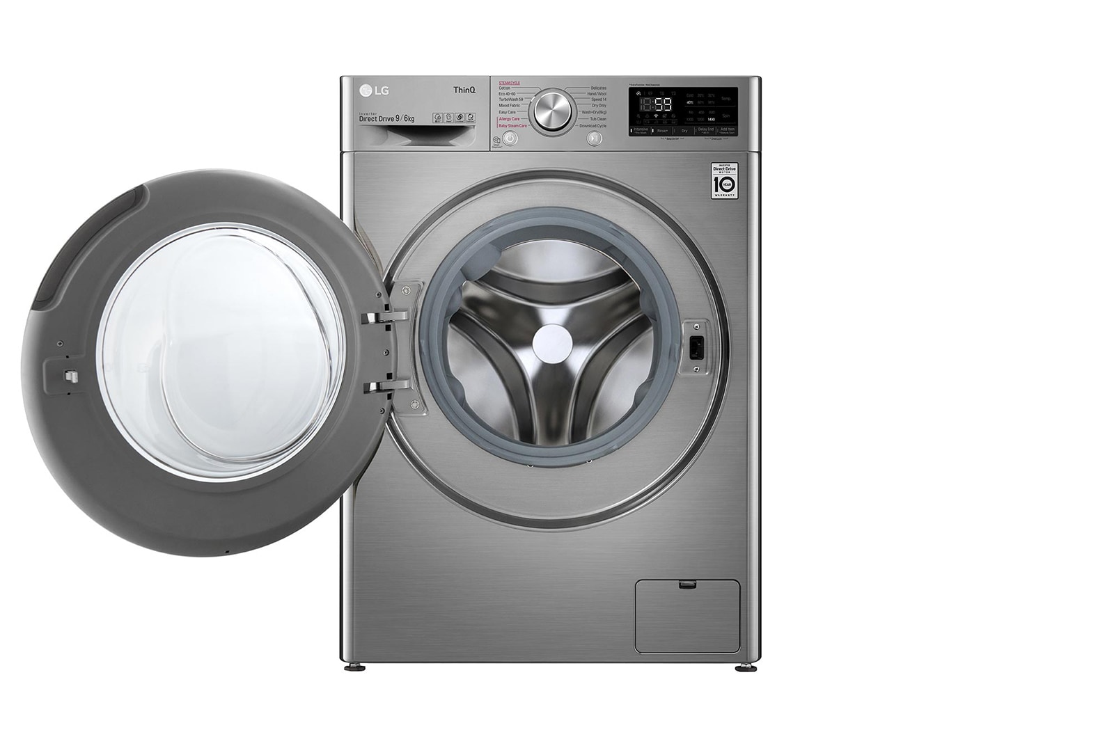 LG 9/6kg Washer Dryer Graphite LG Turbowash™, FWV796STSE