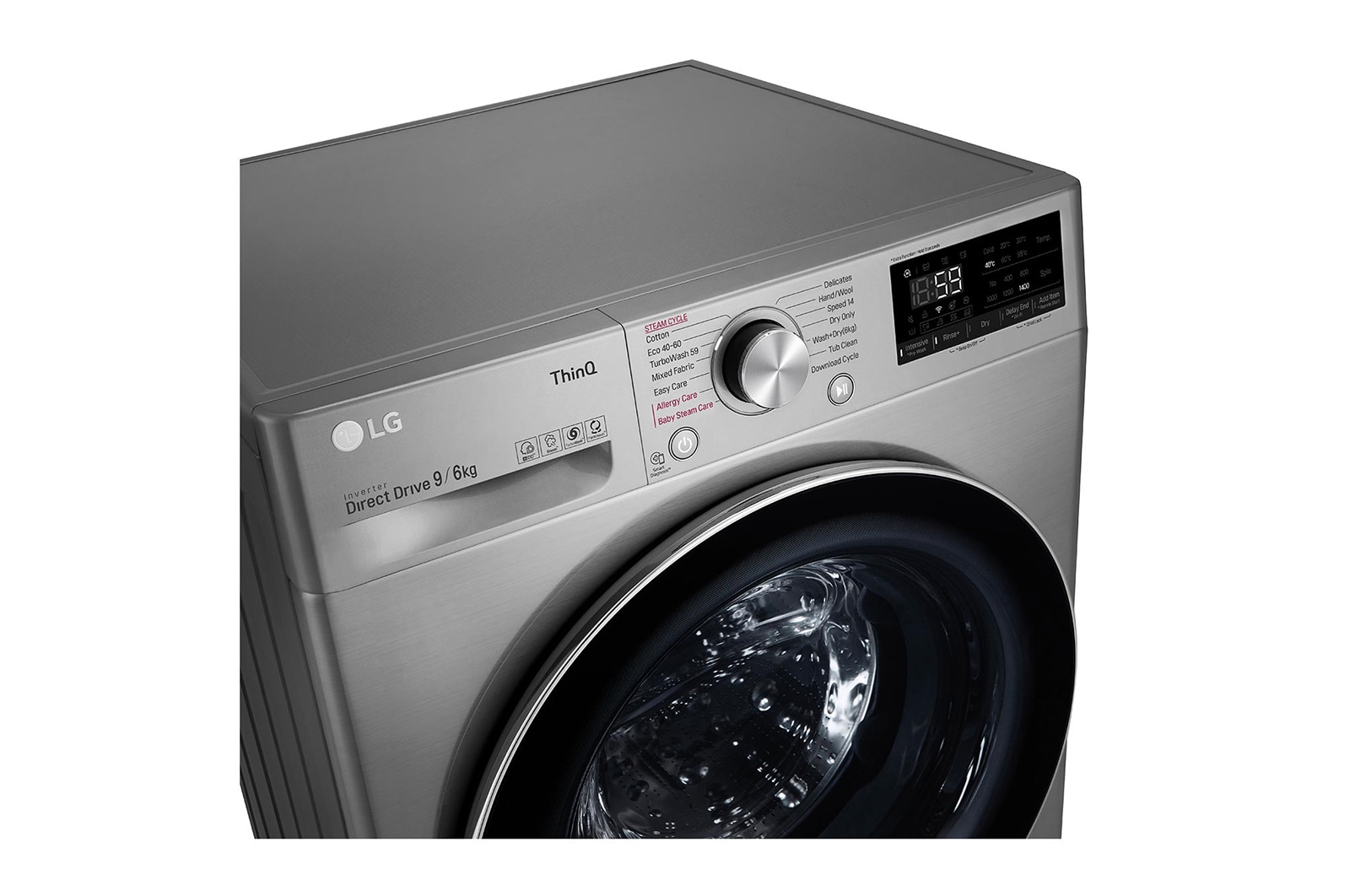 LG 9/6kg Washer Dryer Graphite LG Turbowash™, FWV796STSE