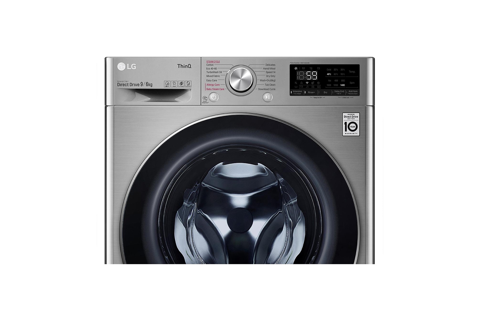 LG 9/6kg Washer Dryer Graphite LG Turbowash™, FWV796STSE