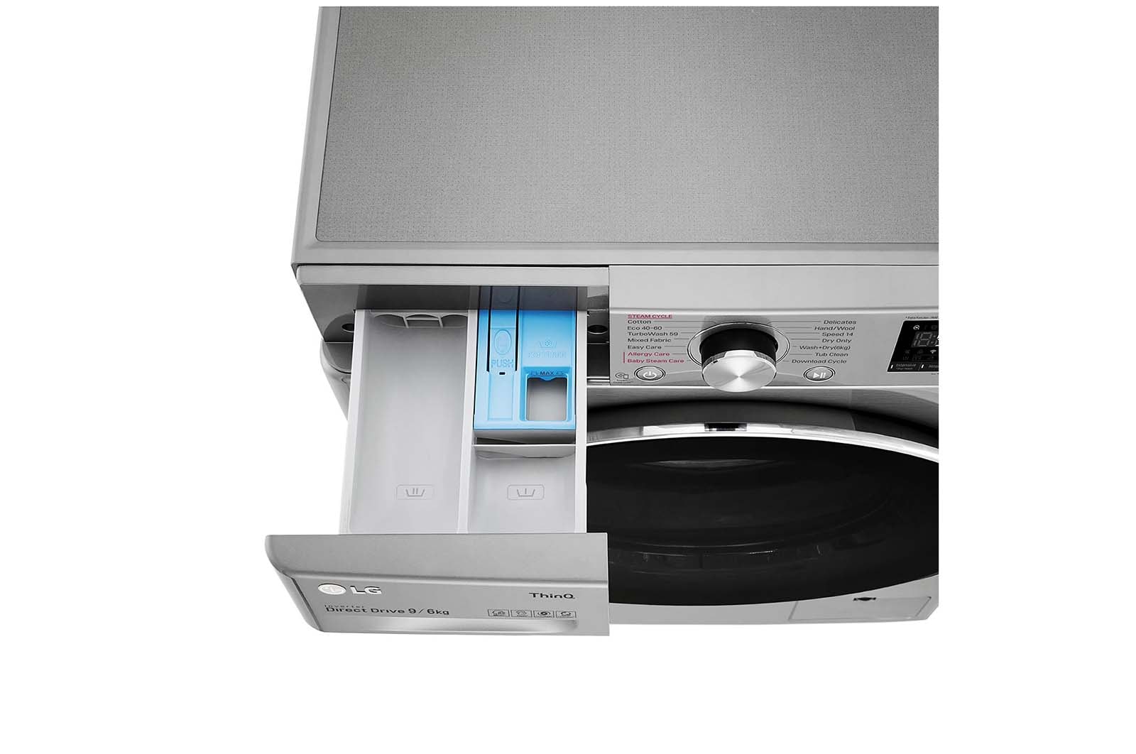 LG 9/6kg Washer Dryer Graphite LG Turbowash™, FWV796STSE