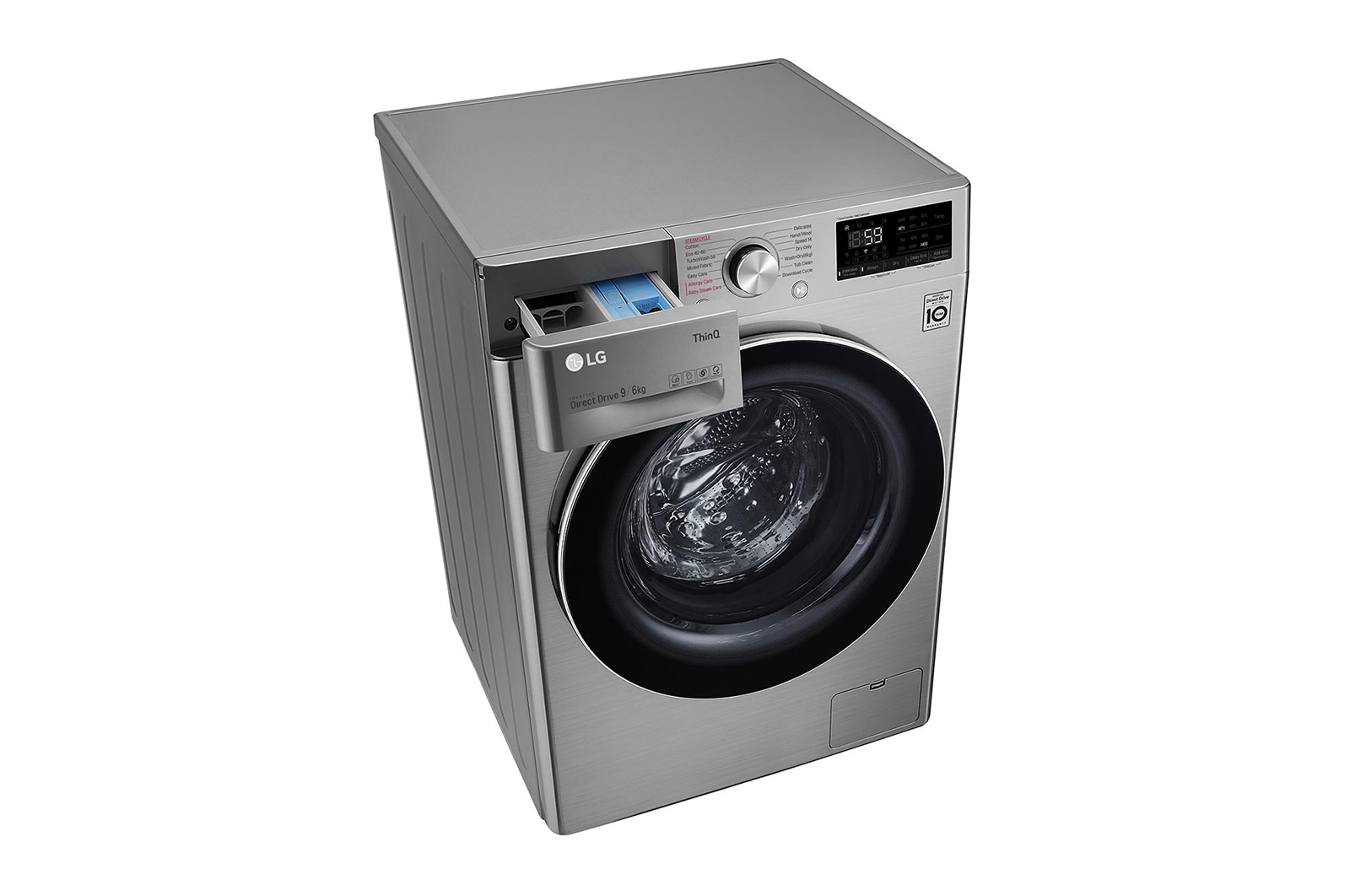 LG 9/6kg Washer Dryer Graphite LG Turbowash™, FWV796STSE