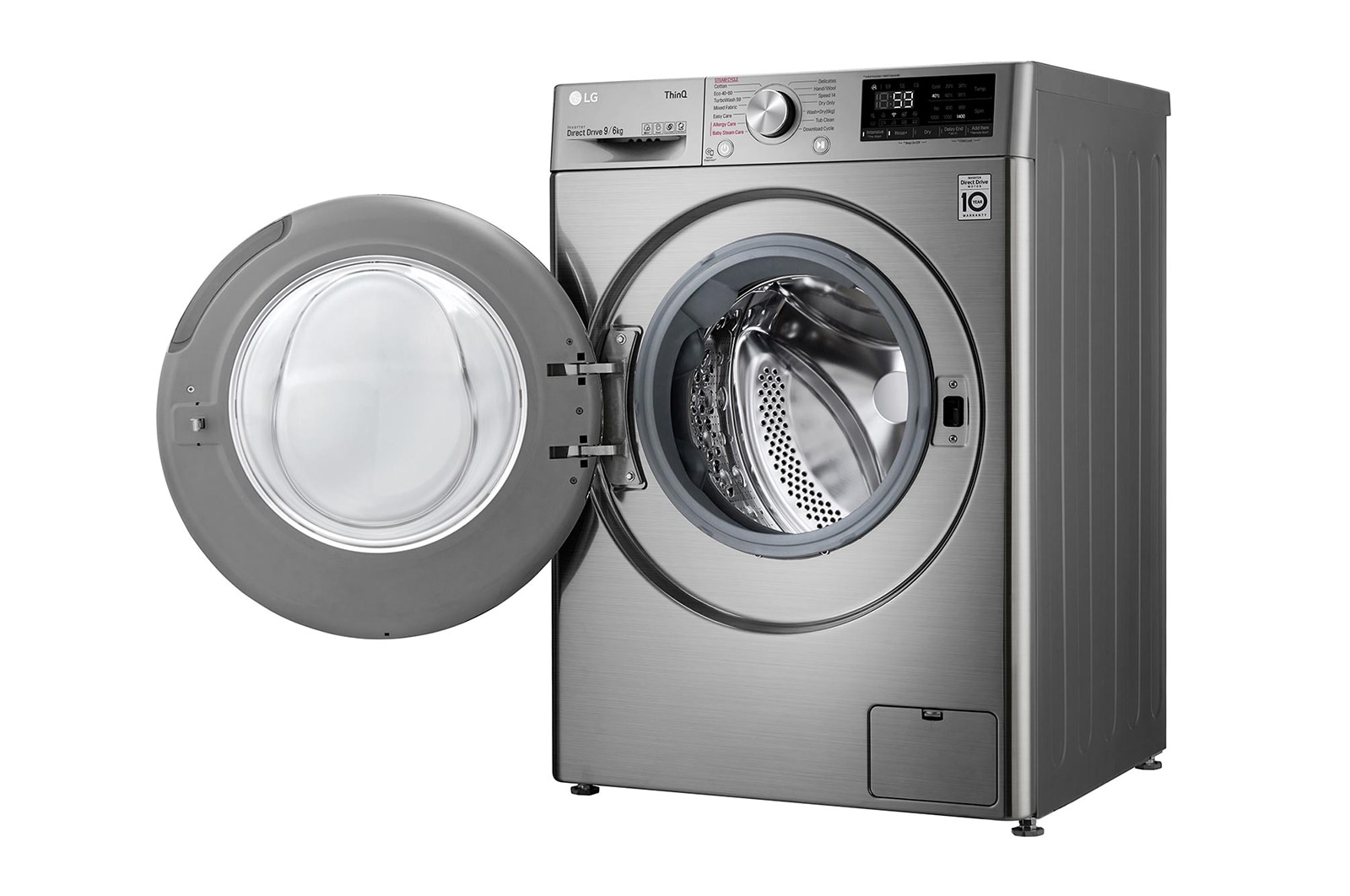 LG 9/6kg Washer Dryer Graphite LG Turbowash™, FWV796STSE