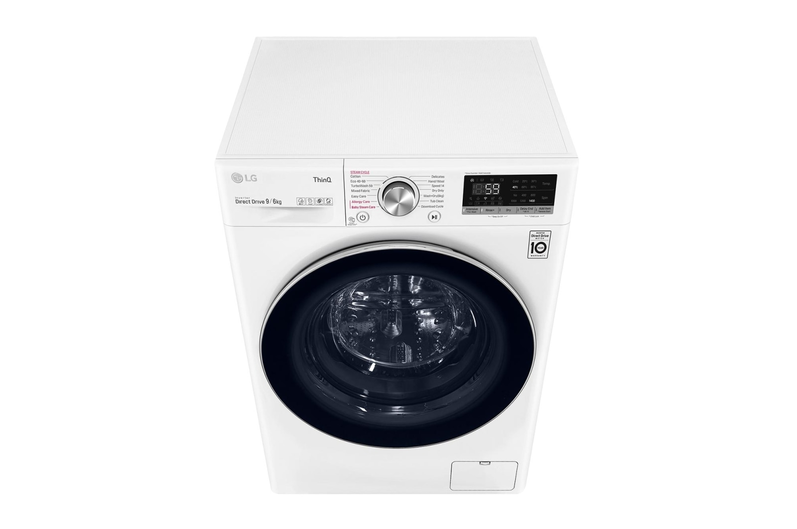 LG 9/6kg Washer Dryer White LG Turbowash™, FWV796WTSE