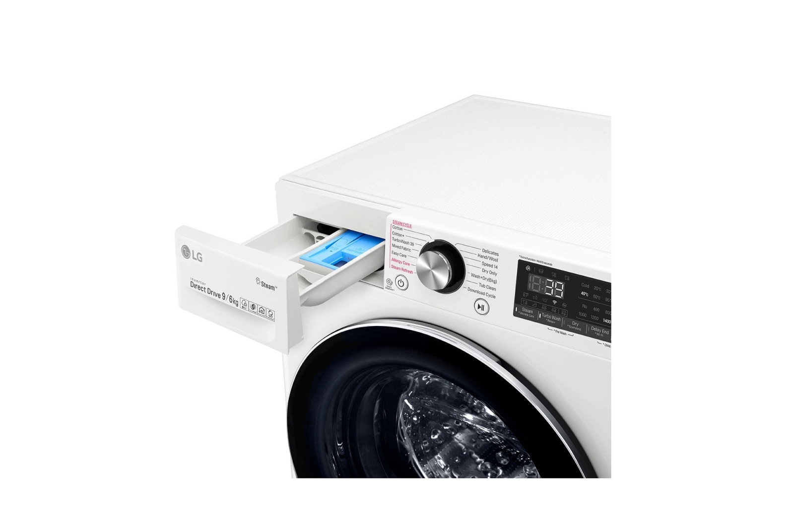 LG Turbowash360™ FWV996WTS 9/6Kg 1400 Spin Washer Dryer – White, FWV996WTS