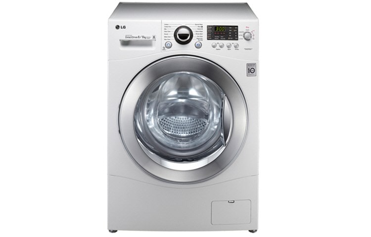 LG 8kg/6kg capacity Washer Dryer (White) with Direct drive and 6 Motion technology, 1400rpm spin speed, F1480YD