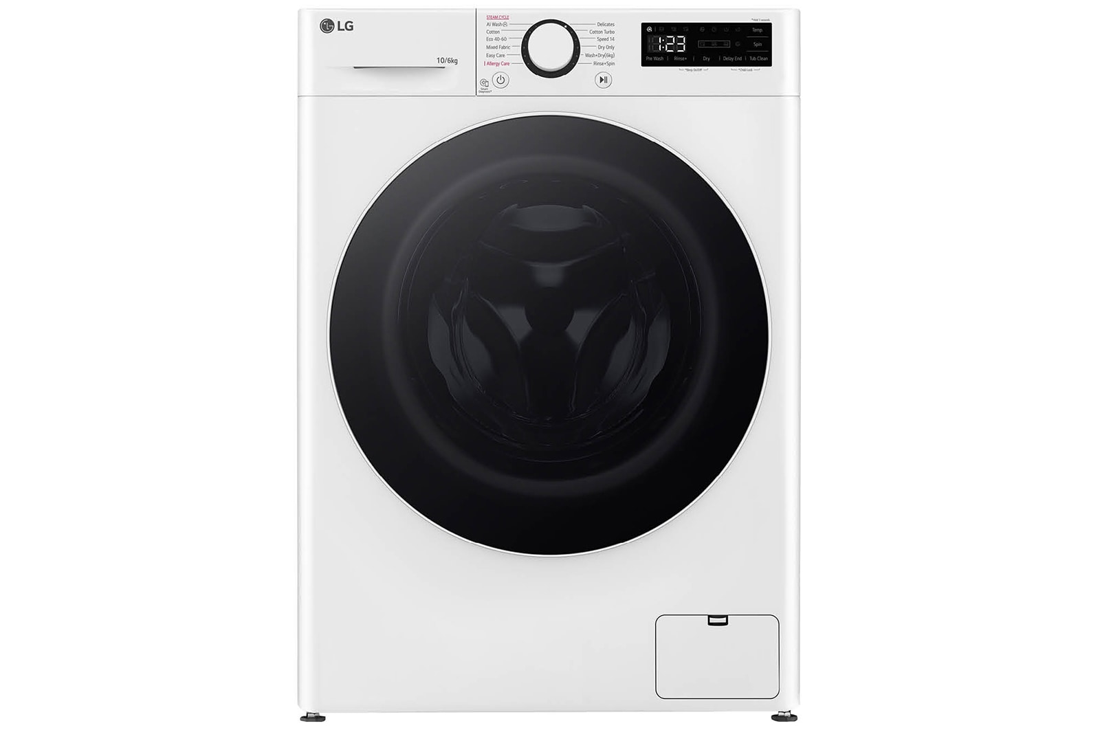 Front view of TurboWash™ Steam Washer Dryer, Energy Efficient, White - FWY606WWLN1