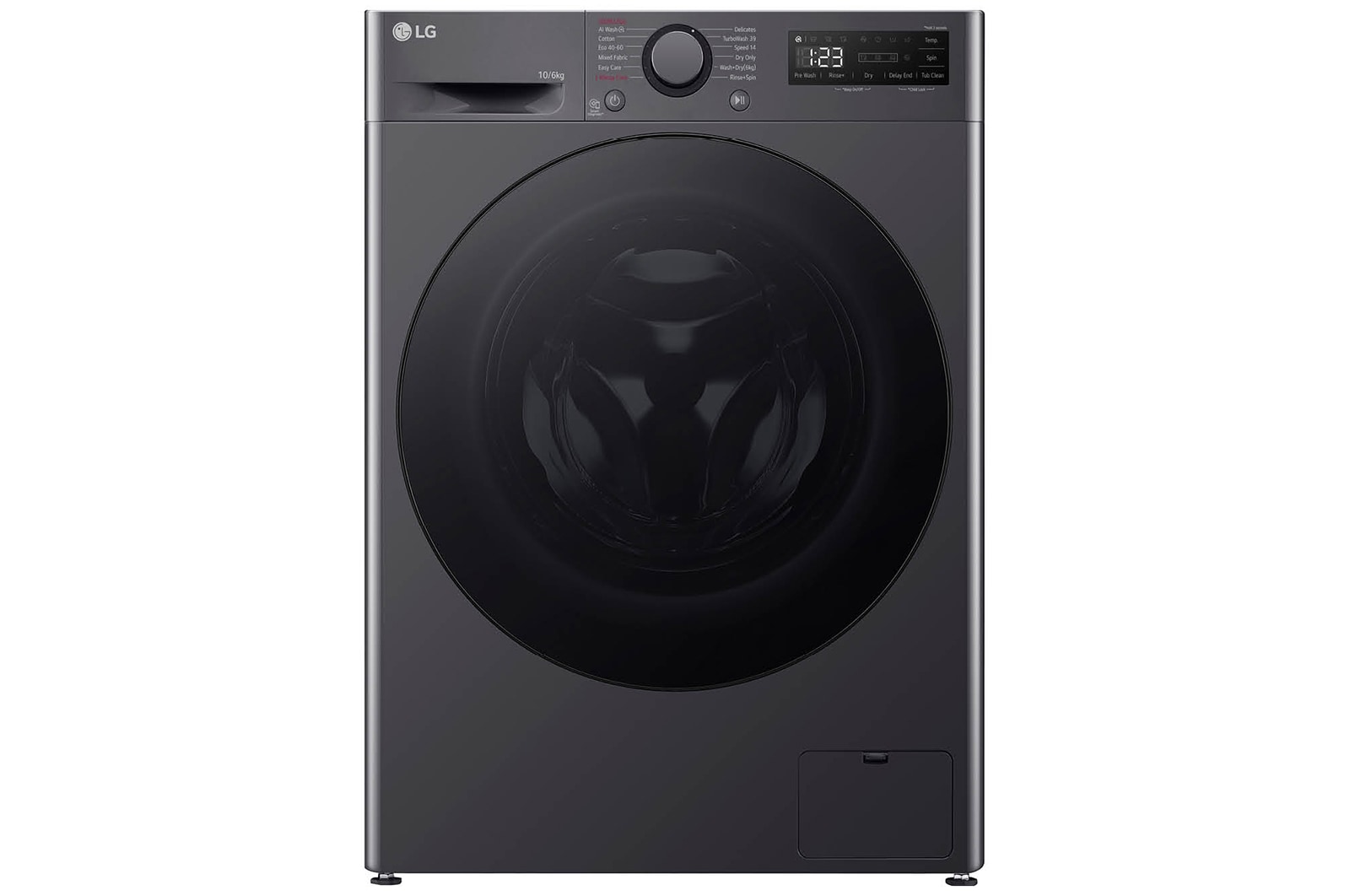 Front view of 10kg/6kg TurboWash™360 Washer Dryer Slate Grey - FWY706GBTN1