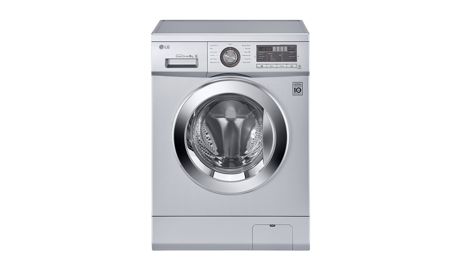 LG 8KG 6 Motion DD Washing Machine With Stylish Chrome Door, F1296TDA5