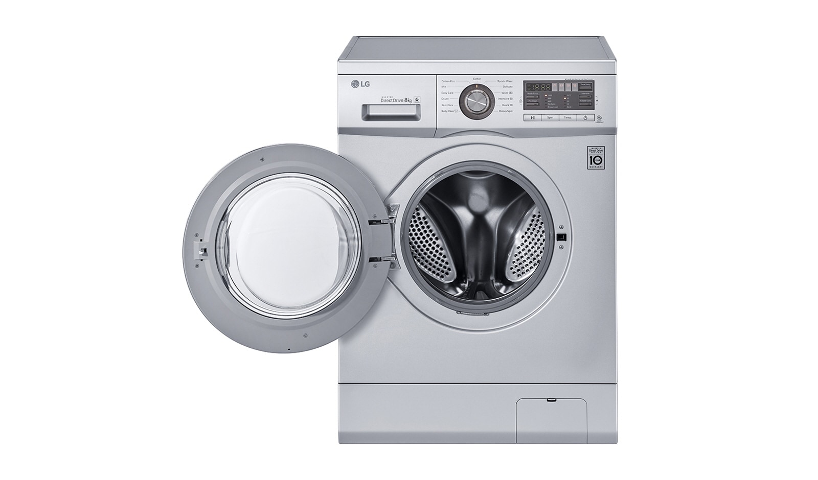 LG 8KG 6 Motion DD Washing Machine With Stylish Chrome Door, F1296TDA5