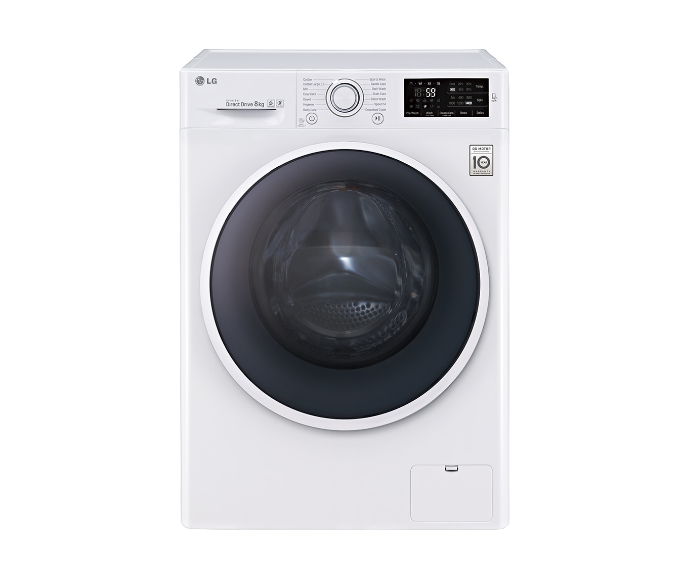 Front view of 8KG 6 MOTION DD WASHING MACHINE F12U2TDN0