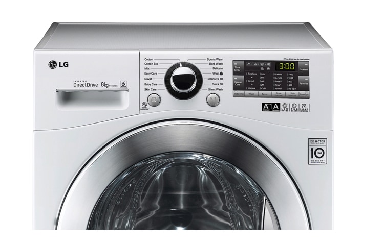 LG 9KG 6 MOTION DD WASHING MACHINE WITH STYLISH CHROME DOOR, F14A8FDA