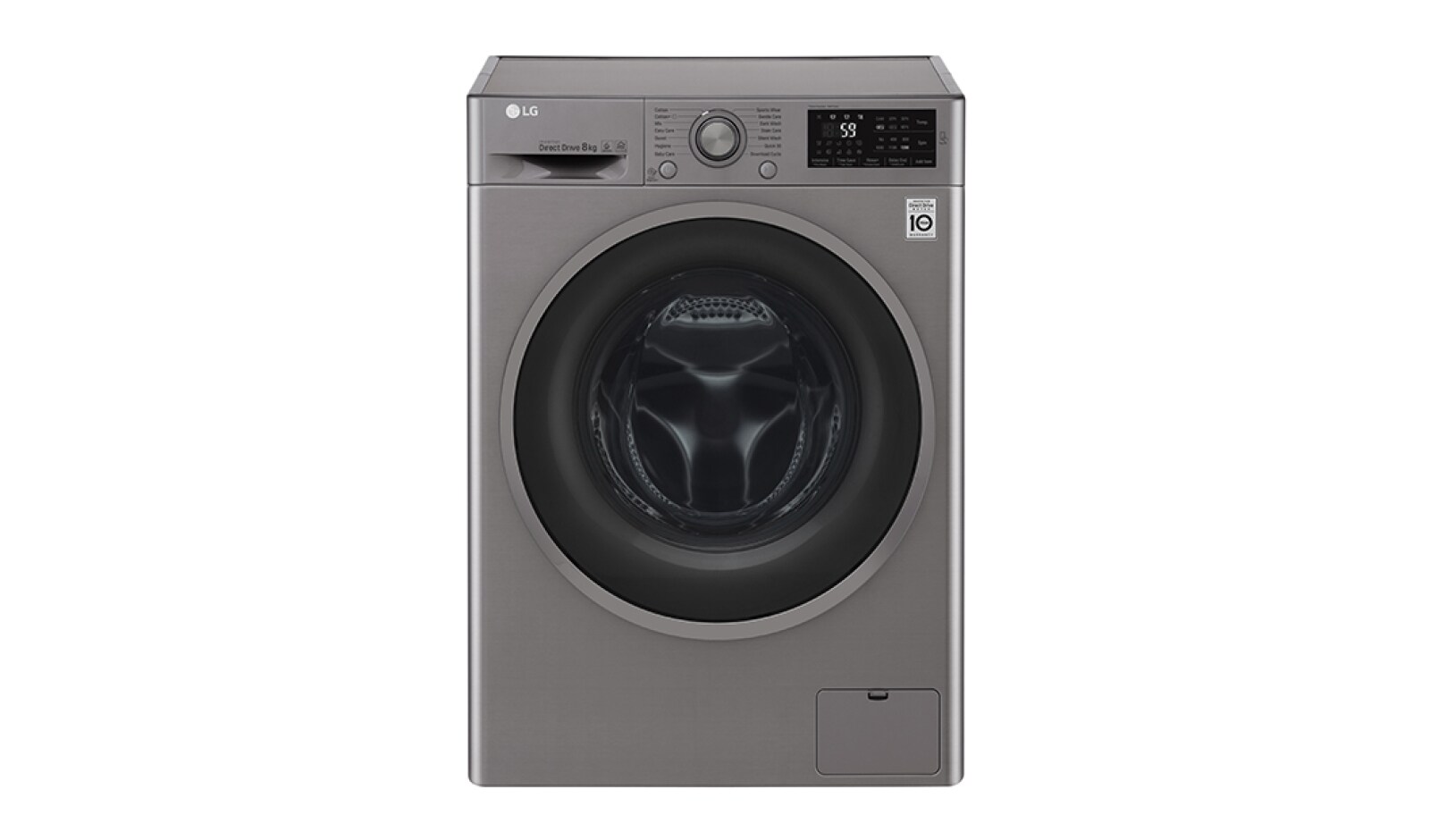 Front view of 8KG Washing Machine with multiple Wash Programs and Smart ThinQ connectivity F2J6TN8S