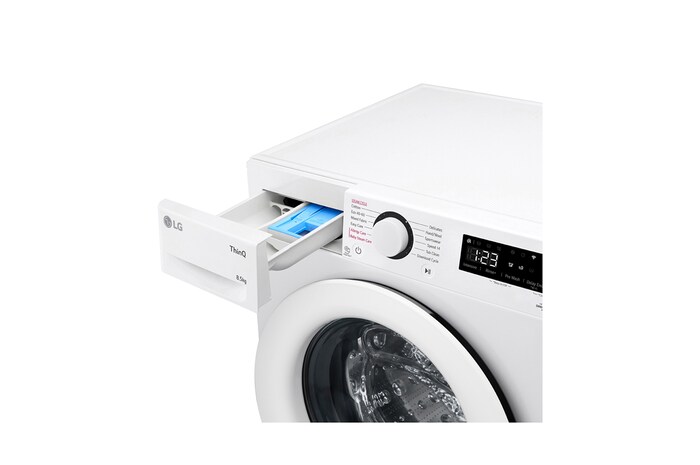 LG 8.5kg Washing Machine AI DD™, White, F2V308WSWH