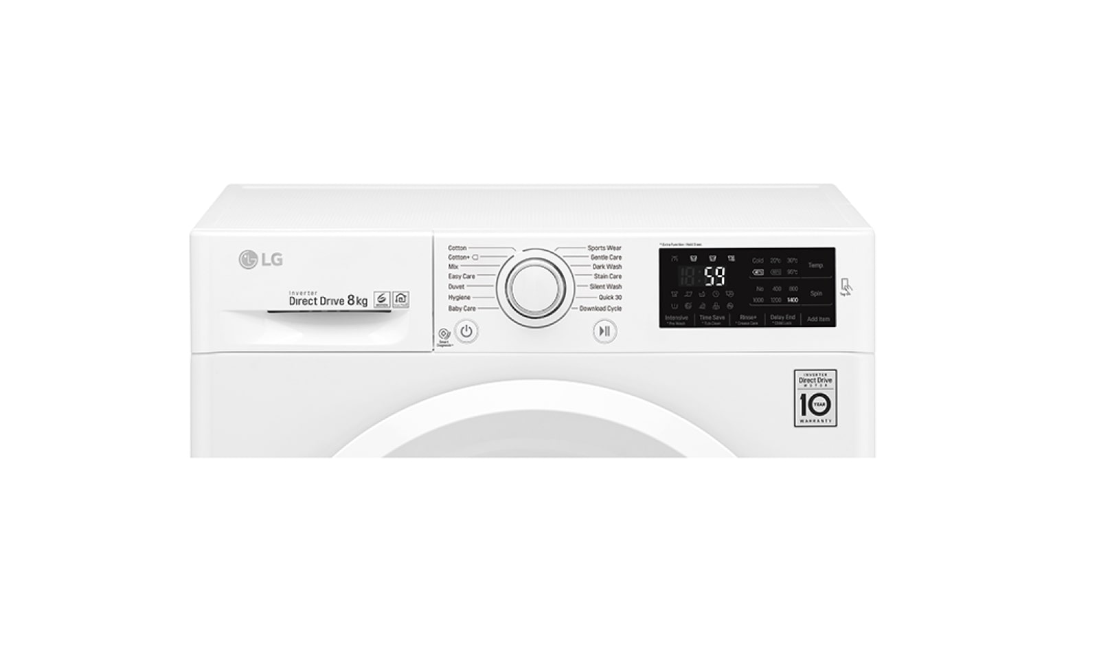 LG 8KG Washing Machine with multiple Wash Programs and SmartThinQ connectivity, F4J5TN3W