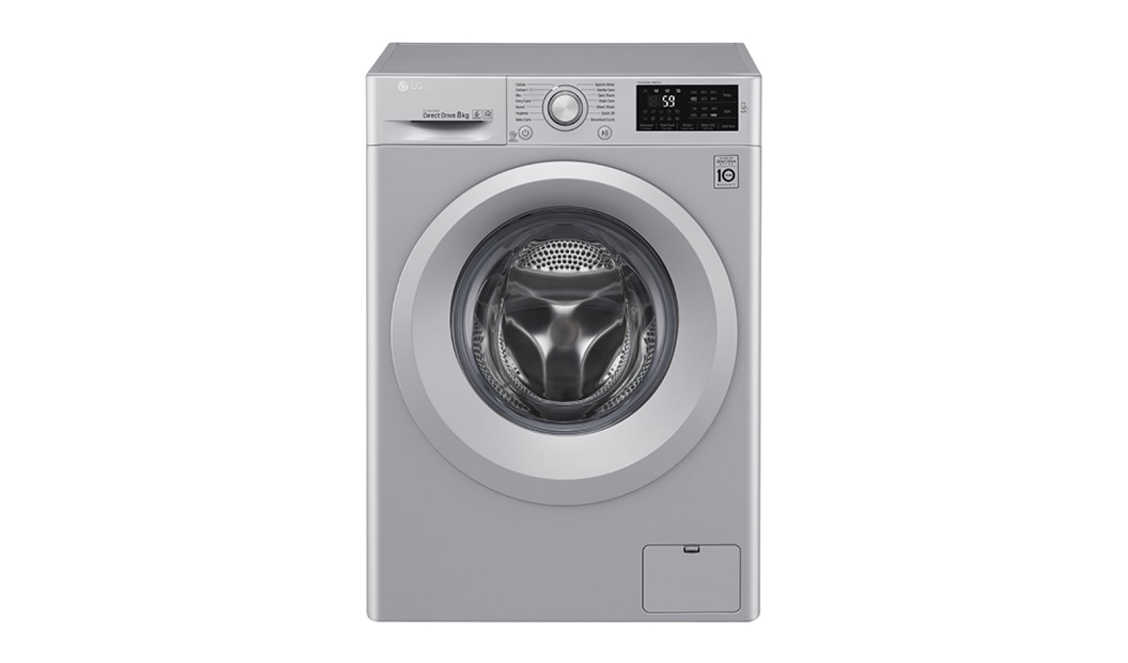 Front view of 8KG Washing Machine with multiple Wash Programs and Smart ThinQ connectivity F4J5TN4L