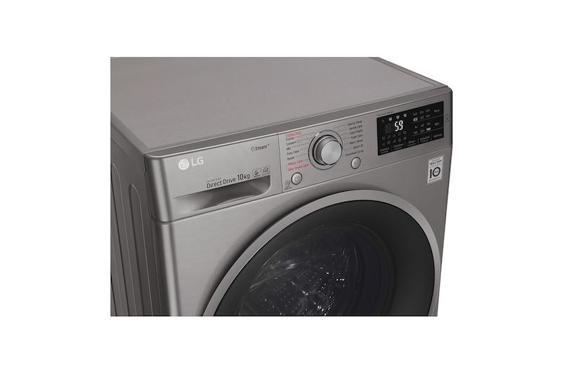 LG Steam™ F4J610SS 10kg 1400 Spin Washing Machine - Graphite, F4J610SS