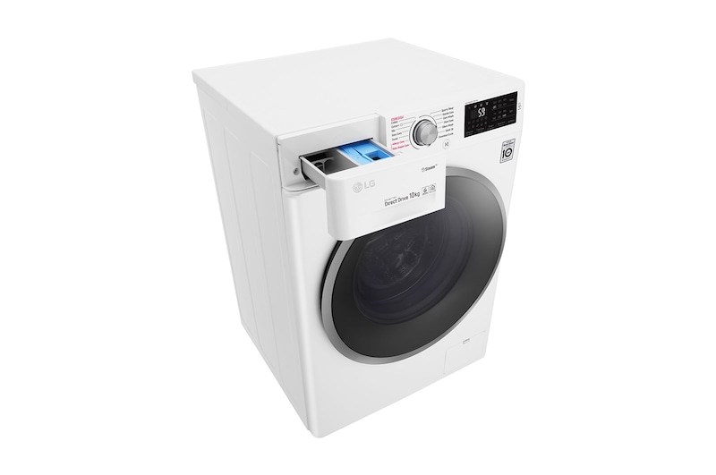 LG Steam™ F4J6JY1W 10Kg 1400 Spin Washing Machine - White, F4J6JY1W