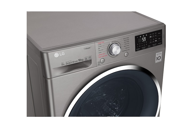 LG Steam™ F4J6JY2S 10Kg 1400 Spin Washing Machine - Graphite, F4J6JY2S