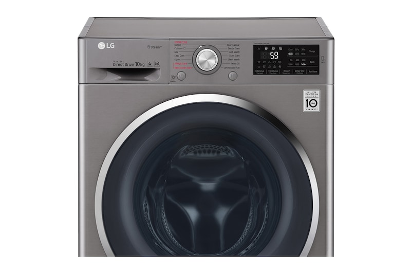 LG Steam™ F4J6JY2S 10Kg 1400 Spin Washing Machine - Graphite, F4J6JY2S