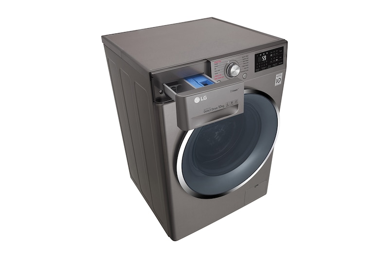 LG Steam™ F4J6JY2S 10Kg 1400 Spin Washing Machine - Graphite, F4J6JY2S