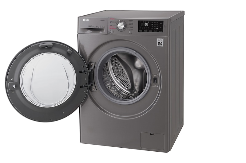 LG Steam™ F4J6JY2S 10Kg 1400 Spin Washing Machine - Graphite, F4J6JY2S