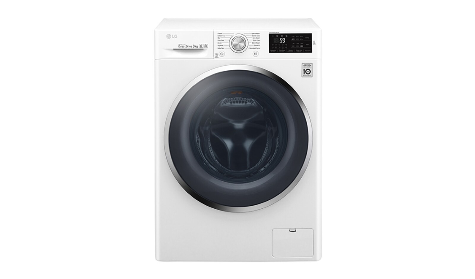 Front view of 8KG Washing Machine with multiple Wash Programs and Smart ThinQ connectivity F4J6TN2W