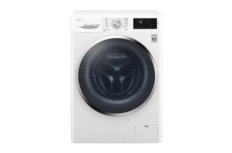 Front view of 8KG Washing Machine with multiple Wash Programs and Smart ThinQ connectivity F4J6TN2W