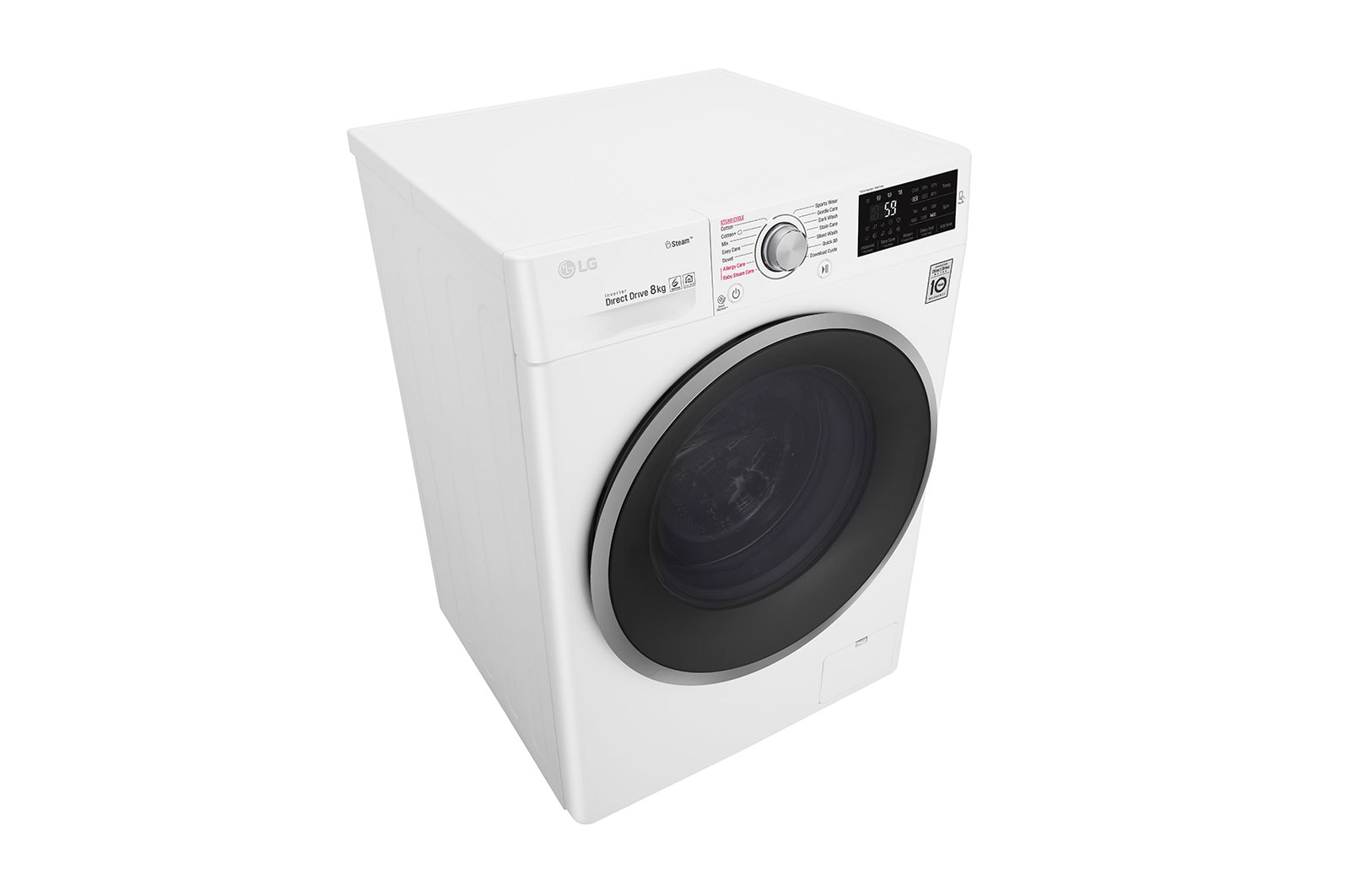 LG Steam™ F4J6TY1W 8Kg 1400 Spin Washing Machine - White, F4J6TY1W