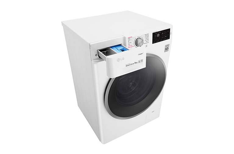 LG Steam™ F4J6VY1W 9Kg 1400 Spin Washing Machine - White, F4J6VY1W