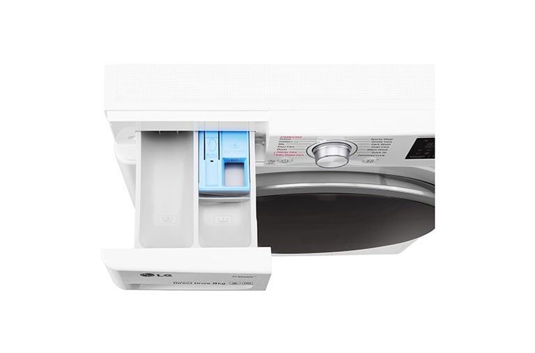 LG Steam™ F4J6VY1W 9Kg 1400 Spin Washing Machine - White, F4J6VY1W