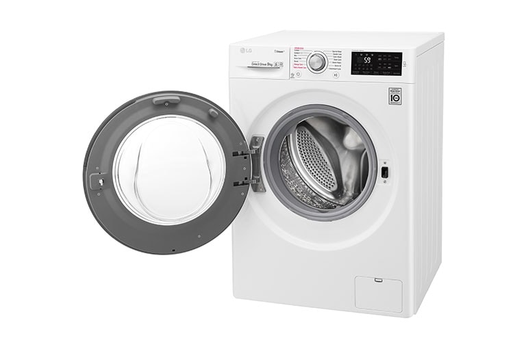 LG Steam™ F4J6VY1W 9Kg 1400 Spin Washing Machine - White, F4J6VY1W