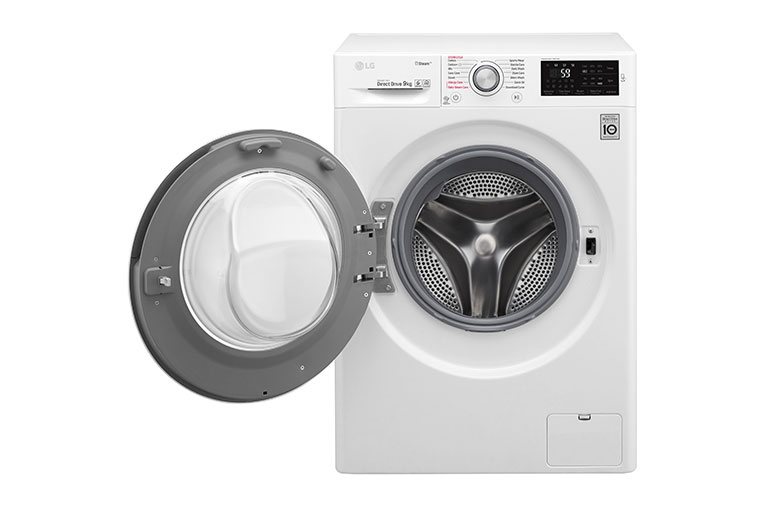 LG Steam™ F4J6VY1W 9Kg 1400 Spin Washing Machine - White, F4J6VY1W