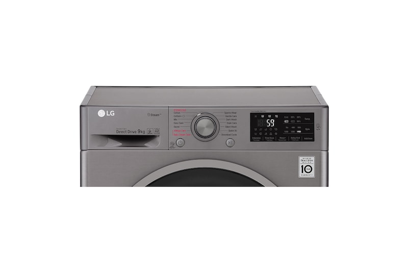 LG Steam™ F4J6VY8S 9Kg 1400 Spin Washing Machine - Graphite, F4J6VY8S