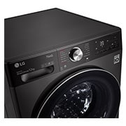 LG WiFi connected | 12kg | Washing Machine | 1360 rpm | AI DD™ | Direct Drive™ | Steam™ | TurboWash™360 | Black Steel, F4V1012BTSE