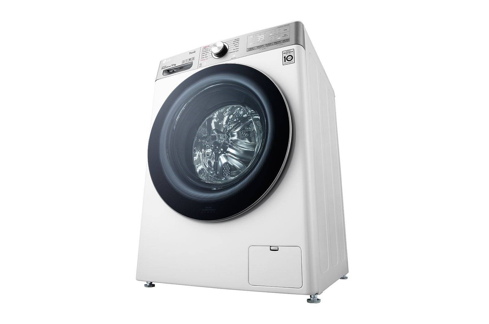 LG WiFi connected | 12kg | Washing Machine | 1360 rpm | AI DD™ | Direct Drive™ | Steam™ | TurboWash™360 | White, F4V1012WTSE