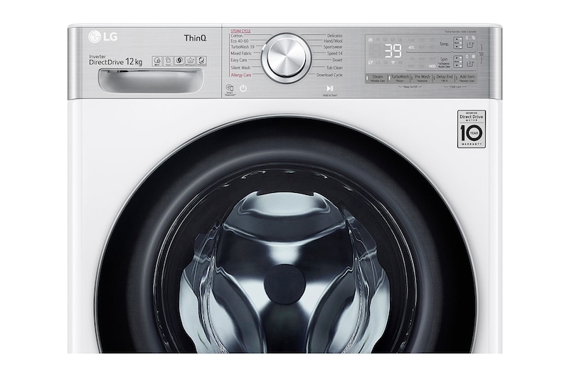 LG 12kg Washing Machine AI DD™, White, F4V1112WTSA