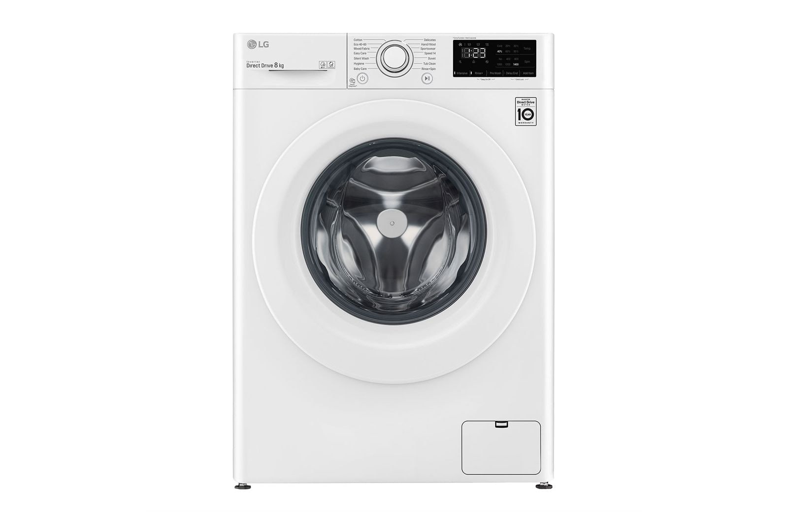 LG Direct Drive | 8kg | Washing Machine | 1360 rpm | AI DD™ | White, F4V308WNW