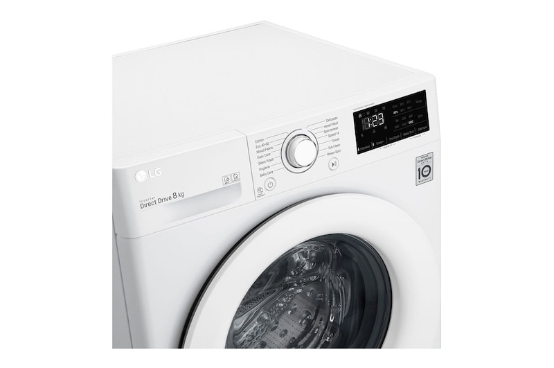 LG 8kg Washing Machine AI DD™, White, F4V308WNW