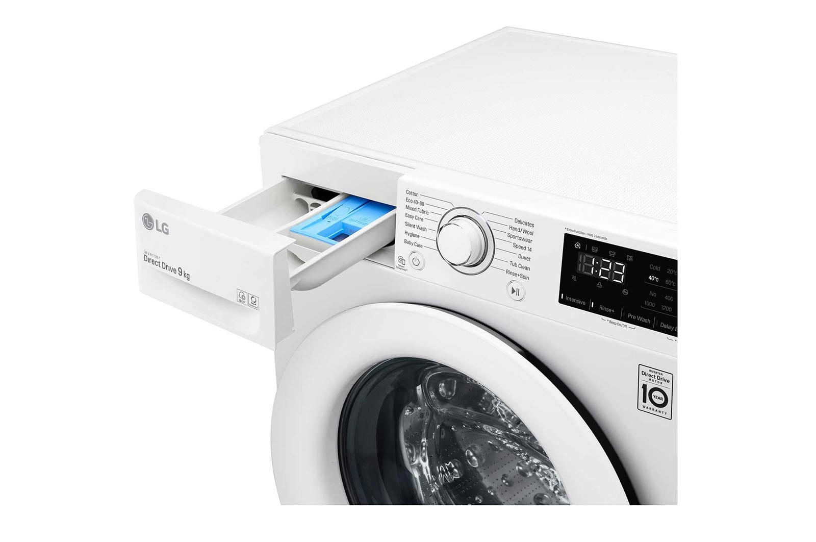 LG 9kg AI DD™ Washing Machine, White, F4V309WNW