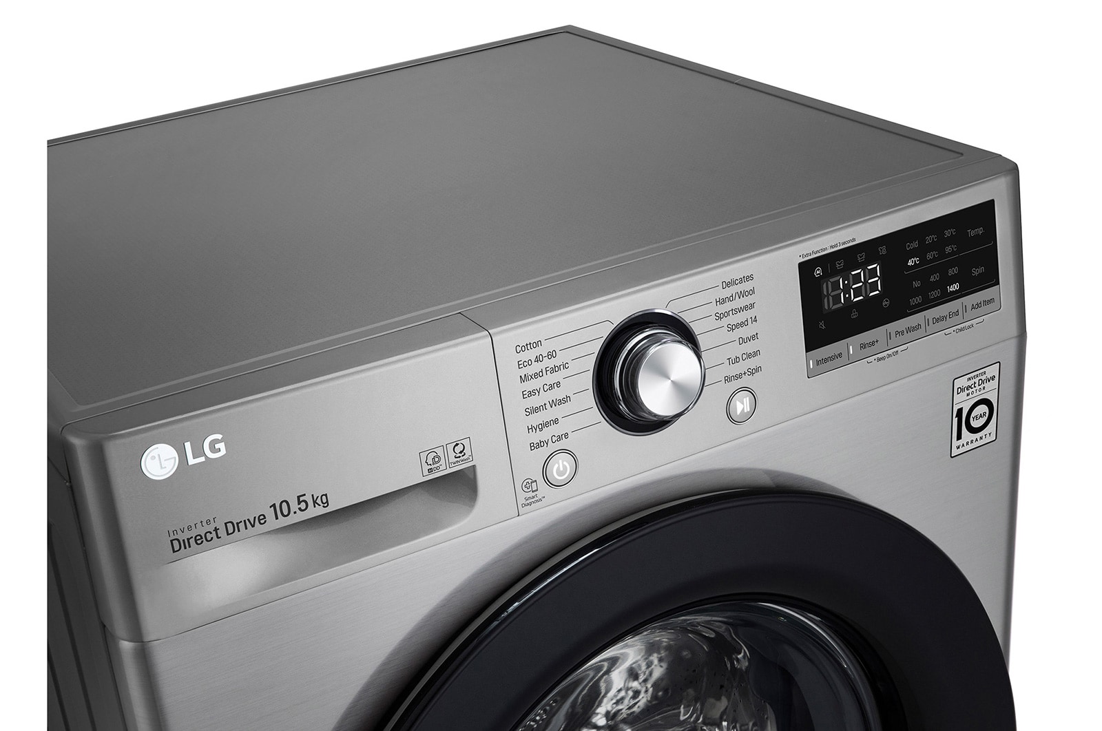 LG Direct Drive | 10.5kg | Washing Machine | 1360 rpm | AI DD™ | Graphite, F4V310SNE