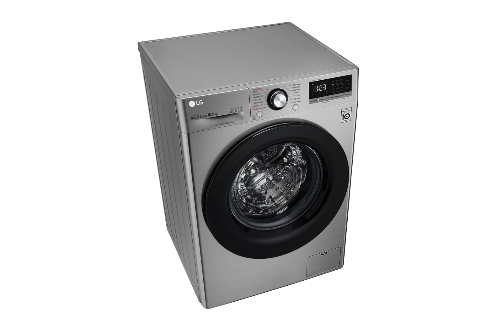 LG Direct Drive | 10.5kg | Washing Machine | 1360 rpm | AI DD™ | Steam™ | Graphite, F4V310SSE