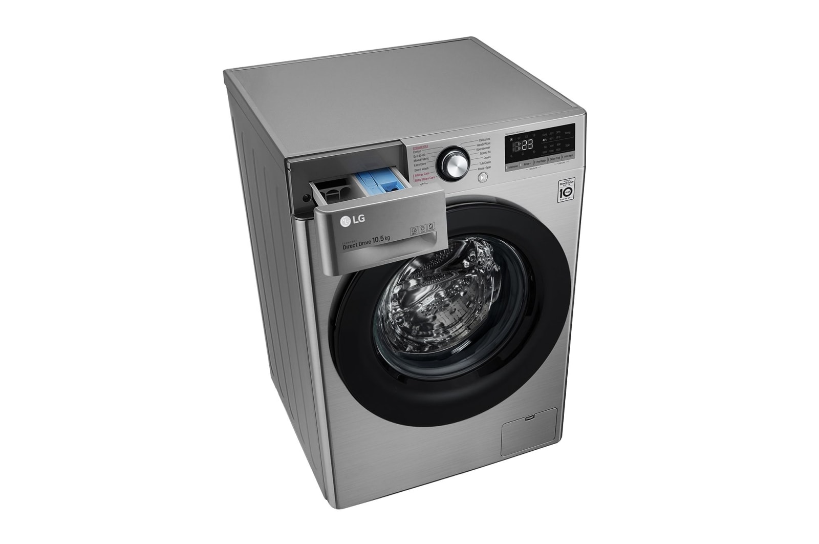 LG Direct Drive | 10.5kg | Washing Machine | 1360 rpm | AI DD™ | Steam™ | Graphite, F4V310SSE