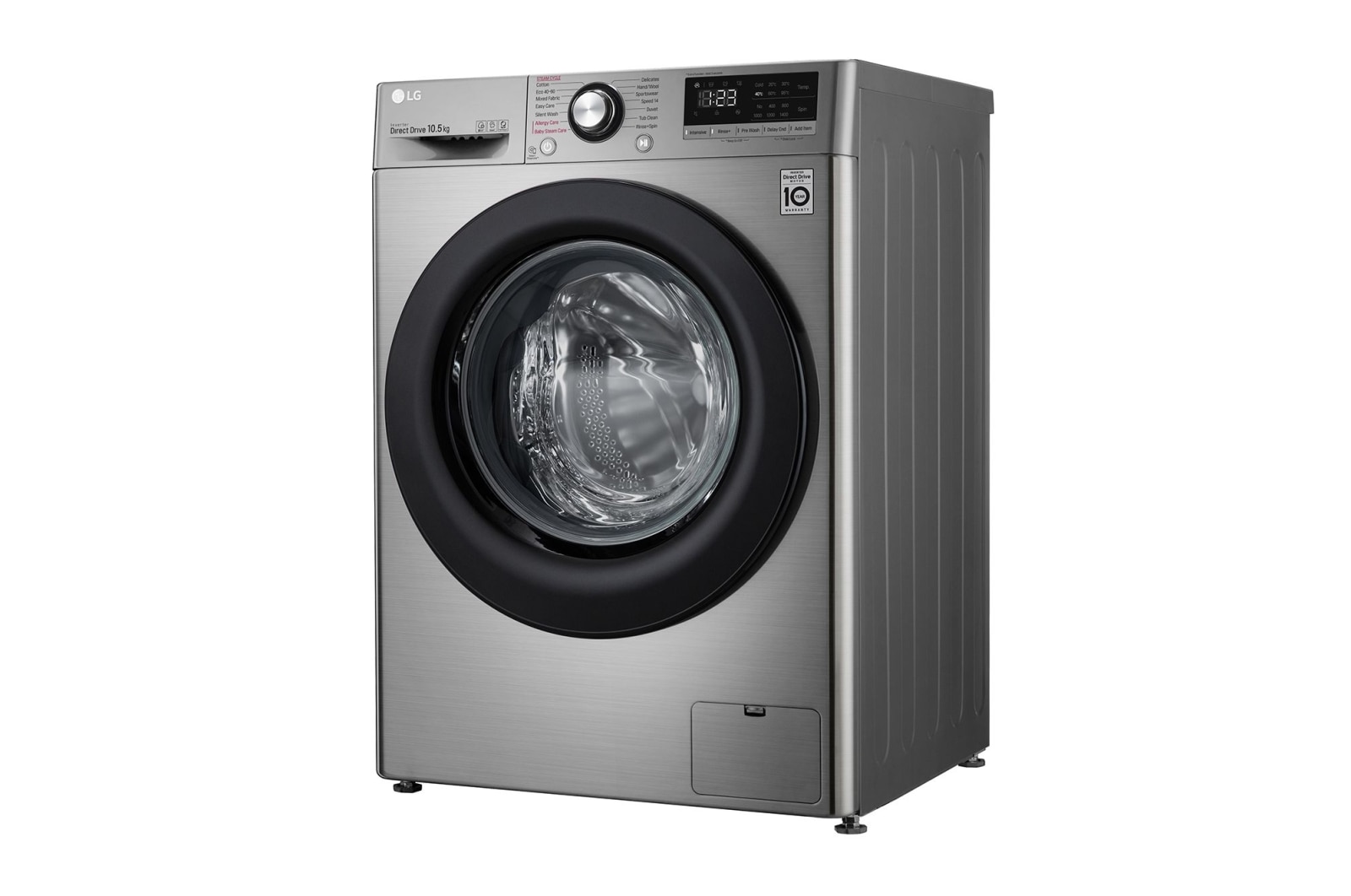 LG Direct Drive | 10.5kg | Washing Machine | 1360 rpm | AI DD™ | Steam™ | Graphite, F4V310SSE