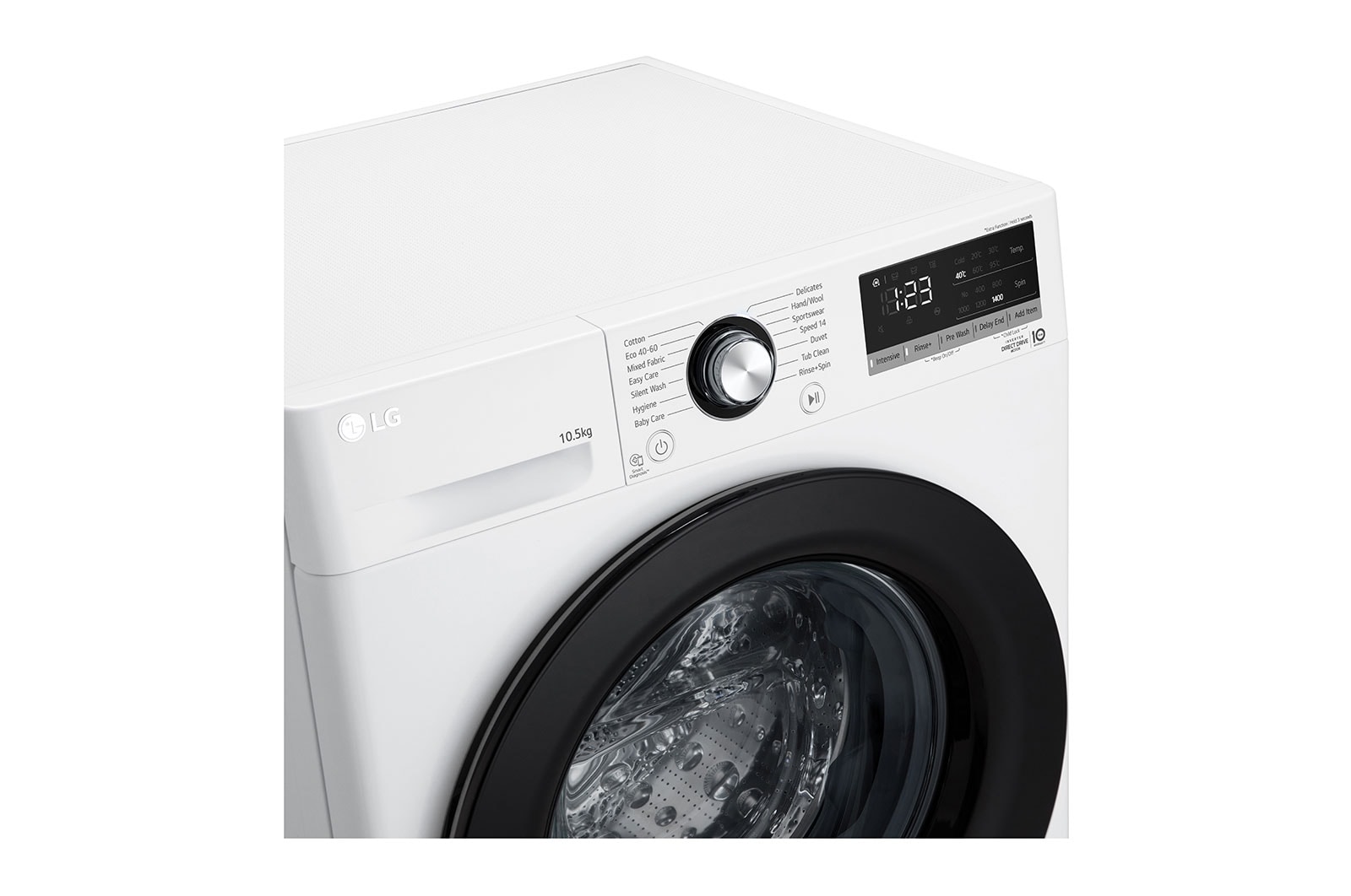 LG Direct Drive | 10.5kg | Washing Machine | 1360 rpm | AI DD™ | White, F4V310WNEH