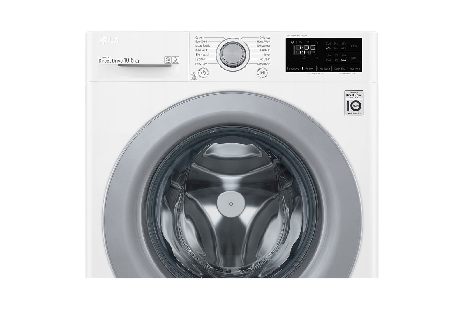 LG Direct Drive | 10.5kg | Washing Machine | 1360 rpm | AI DD™ | White, F4V310WNE