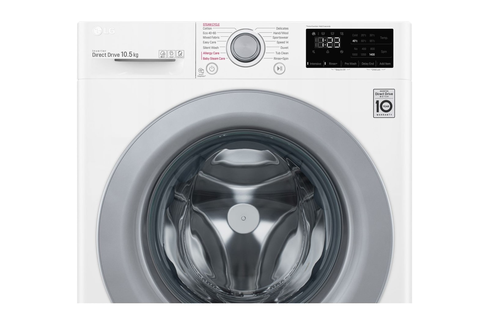LG 10.5kg Washing Machine White AI DD™, F4V310WSE