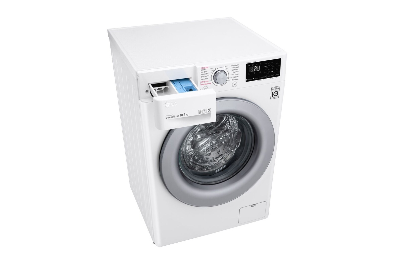 LG 10.5kg Washing Machine White AI DD™, F4V310WSE