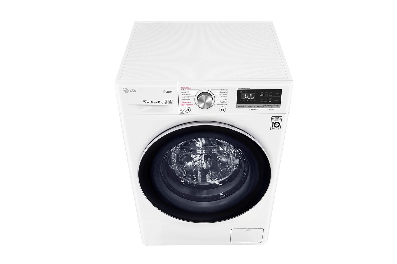 LG AIDD™ F4V508WS 8kg Washing Machine - White, F4V508WS