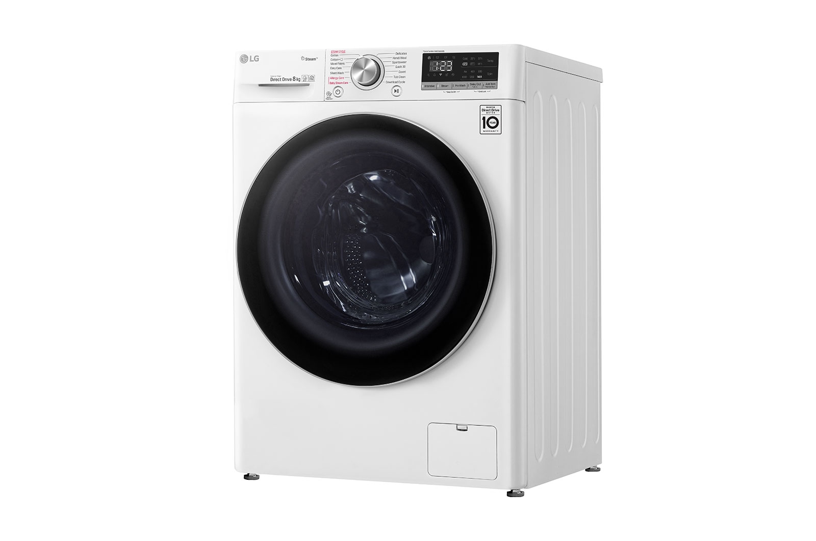 LG AIDD™ F4V508WS 8kg Washing Machine - White, F4V508WS