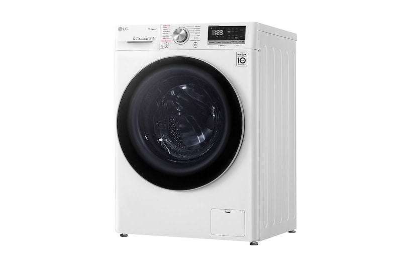 LG AIDD™ F4V508WS 8kg Washing Machine - White, F4V508WS